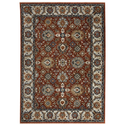 Aberdeen 562R1 Red/ Ivory Traditional Area Rug by Oriental Weavers