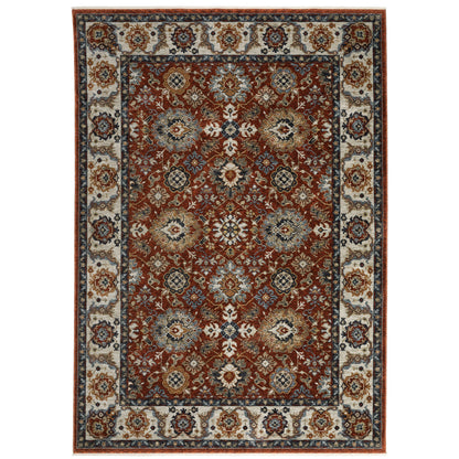 Aberdeen 562R1 Red/ Ivory Traditional Area Rug by Oriental Weavers