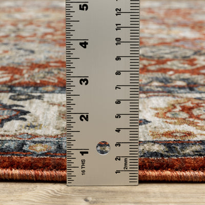 Aberdeen 562R1 Red/ Ivory Traditional Area Rug by Oriental Weavers
