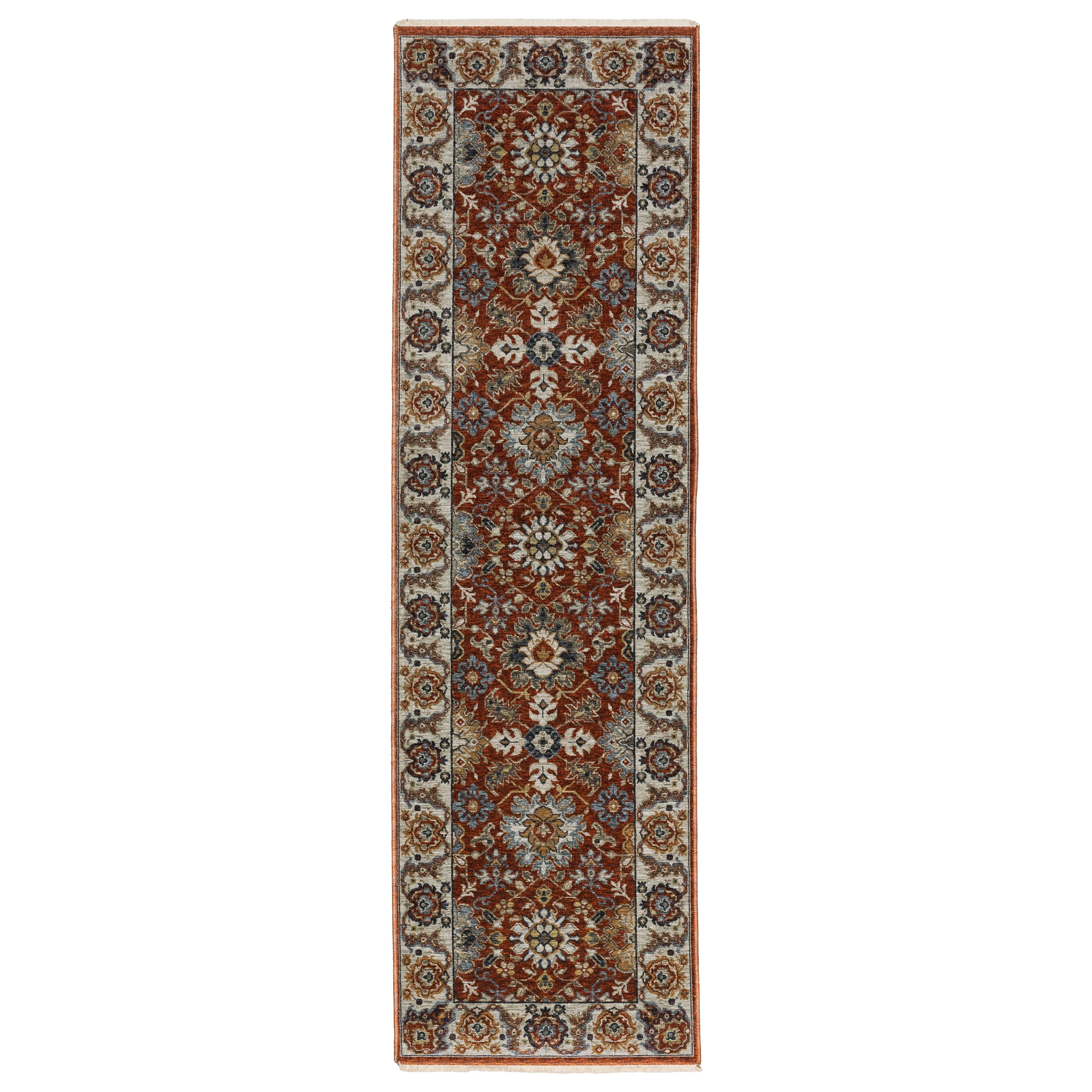 Aberdeen 562R1 Red/ Ivory Traditional Area Rug by Oriental Weavers