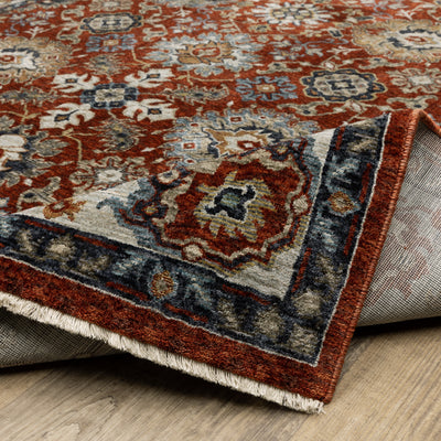 Aberdeen 562R1 Red/ Ivory Traditional Area Rug by Oriental Weavers