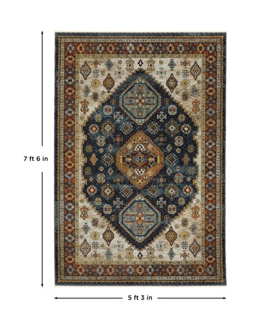 Aberdeen 005W1 Blue/ Multi Traditional Area Rug by Oriental Weavers