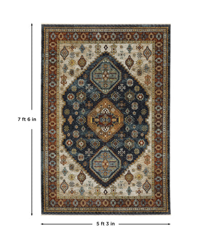 Aberdeen 005W1 Blue/ Multi Traditional Area Rug by Oriental Weavers
