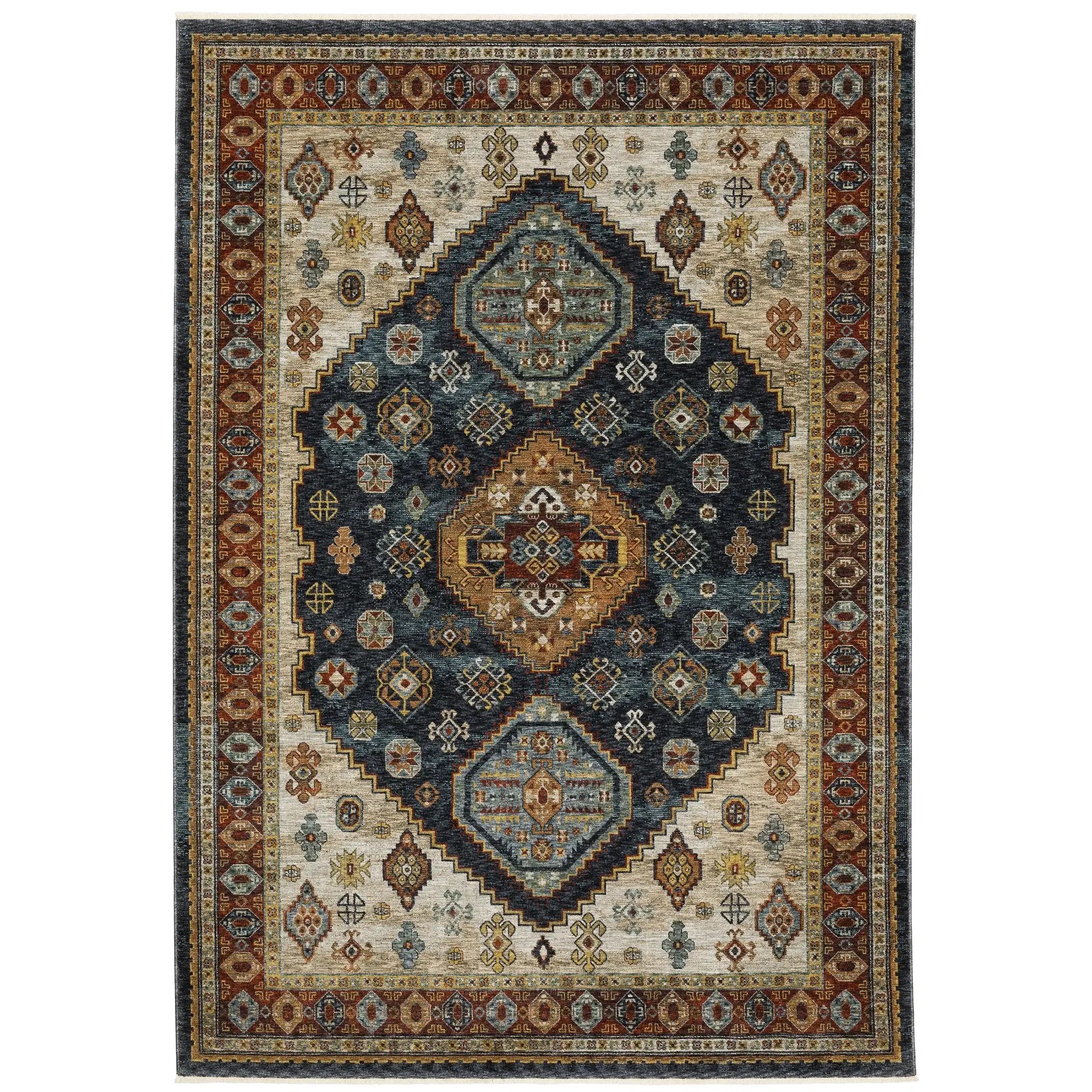 Aberdeen 005W1 Blue/ Multi Area Rug by Oriental Weavers