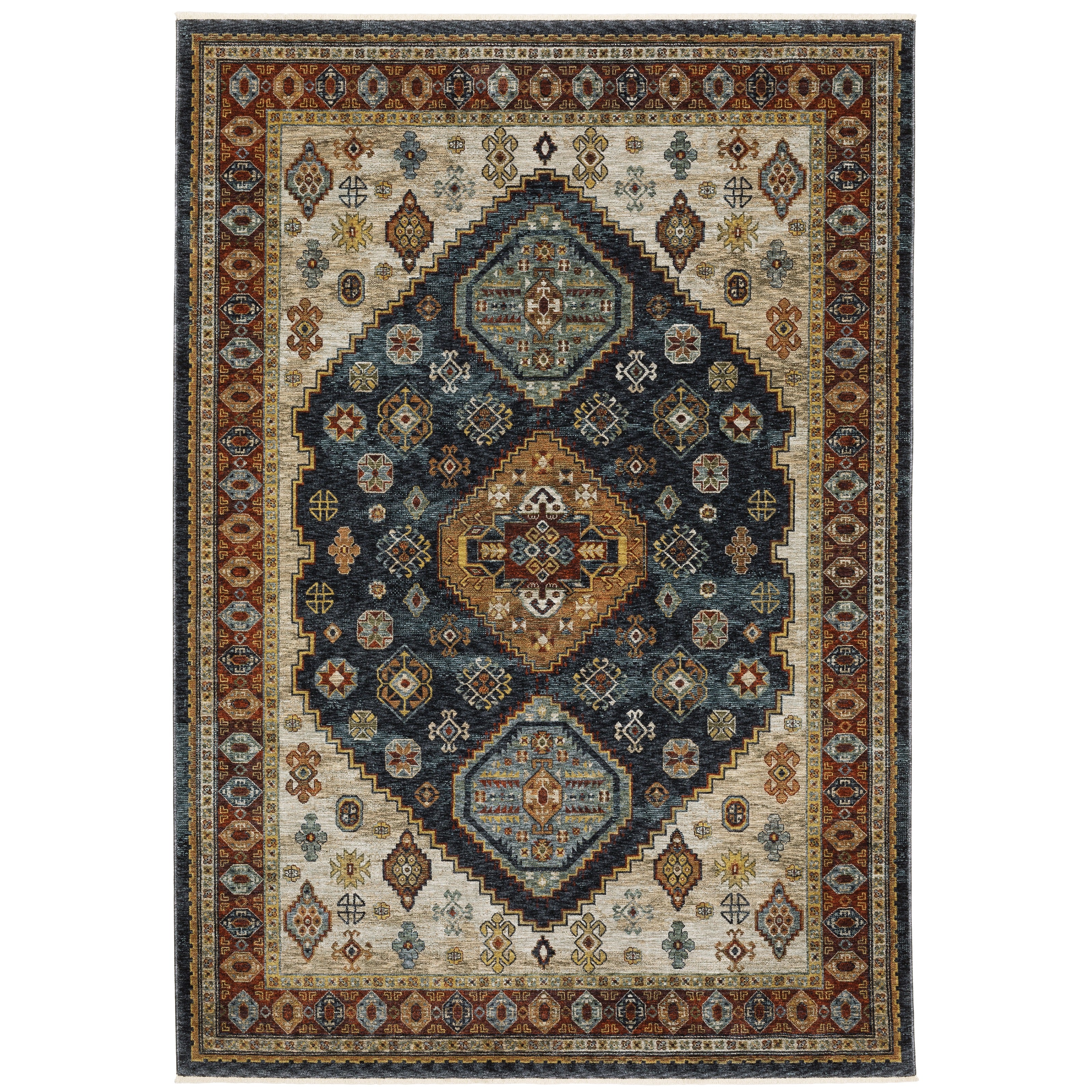 Aberdeen 005W1 Blue/ Multi Traditional Area Rug by Oriental Weavers