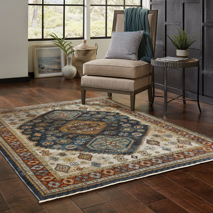 Aberdeen 005W1 Blue/ Multi Traditional Area Rug by Oriental Weavers