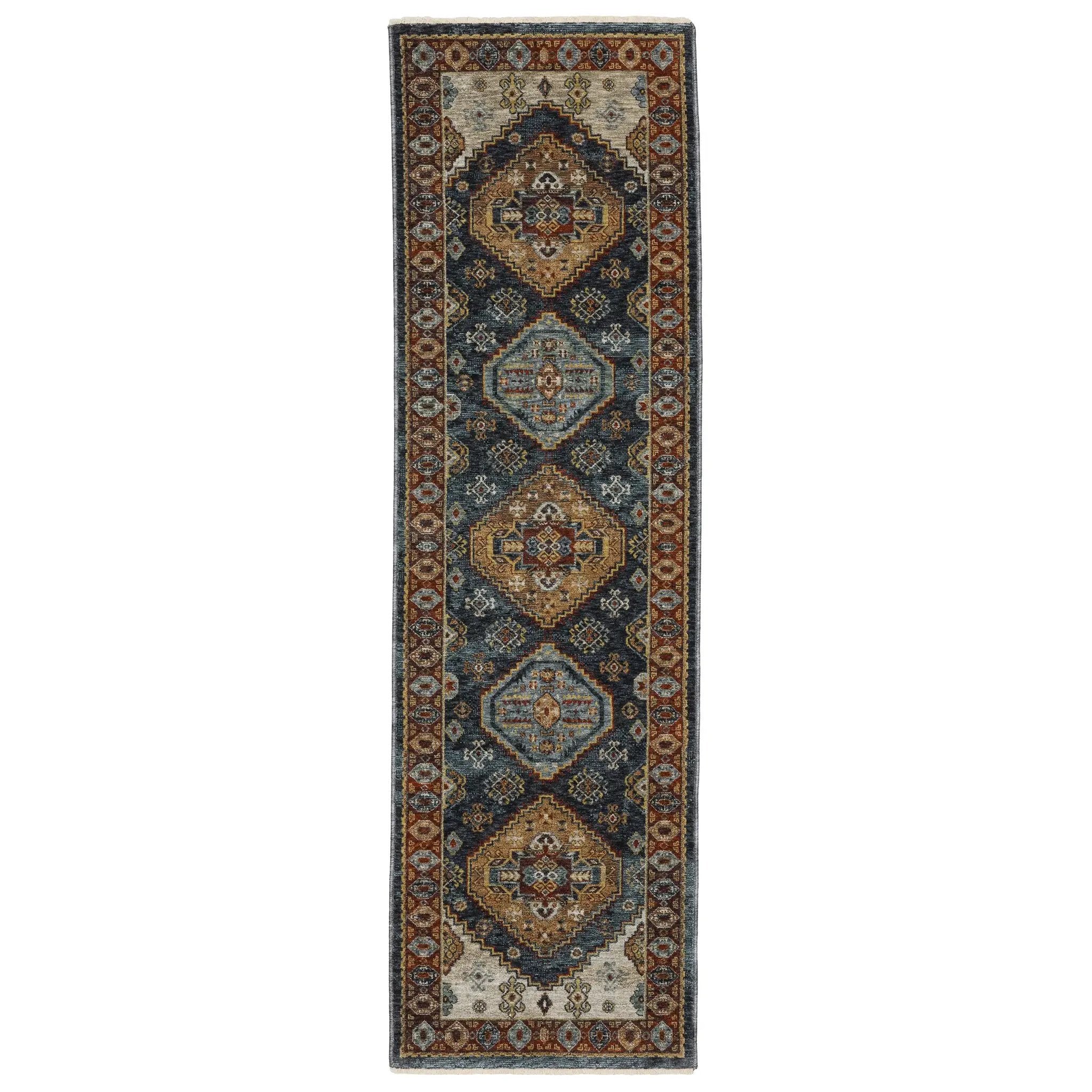Aberdeen 005W1 Blue/ Multi Area Rug by Oriental Weavers