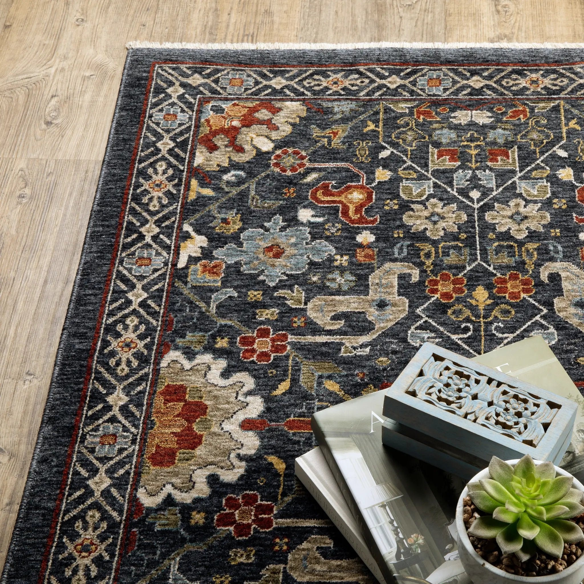 Aberdeen 006B1 Blue/ Multi Area Rug by Oriental Weavers