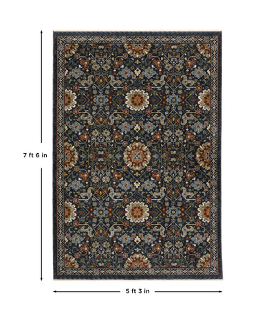 Aberdeen 006B1 Blue/ Multi Traditional Area Rug by Oriental Weavers