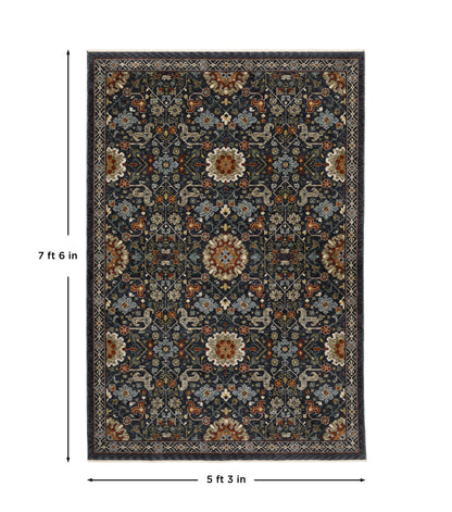 Aberdeen 006B1 Blue/ Multi Traditional Area Rug by Oriental Weavers
