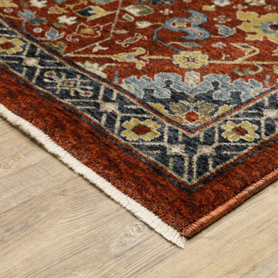Aberdeen 006R1 Red/ Multi Traditional Area Rug by Oriental Weavers