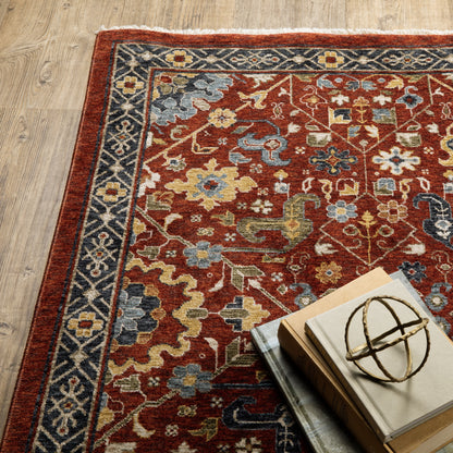 Aberdeen 006R1 Red/ Multi Traditional Area Rug by Oriental Weavers