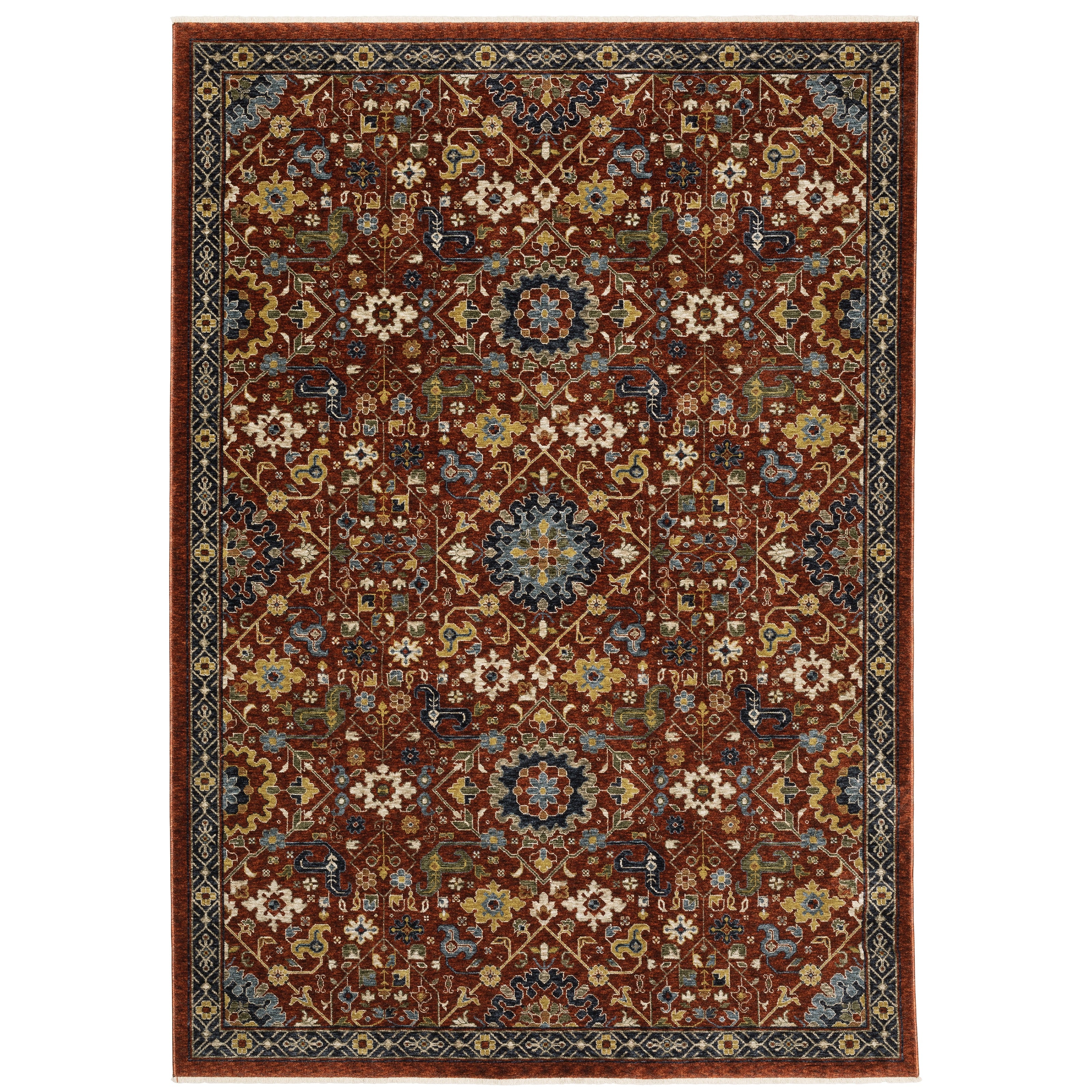 Aberdeen 006R1 Red/ Multi Traditional Area Rug by Oriental Weavers