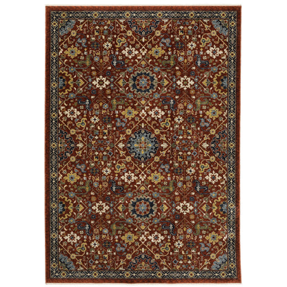 Aberdeen 006R1 Red/ Multi Traditional Area Rug by Oriental Weavers