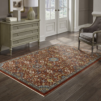 Aberdeen 006R1 Red/ Multi Traditional Area Rug by Oriental Weavers