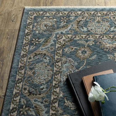 Aberdeen 070H1 Blue/ Beige Traditional Area Rug by Oriental Weavers