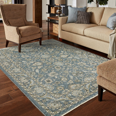 Aberdeen 070H1 Blue/ Beige Traditional Area Rug by Oriental Weavers