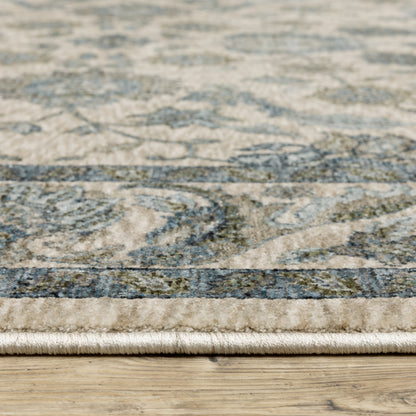 Aberdeen 070I1 Beige/ Blue Traditional Area Rug by Oriental Weavers