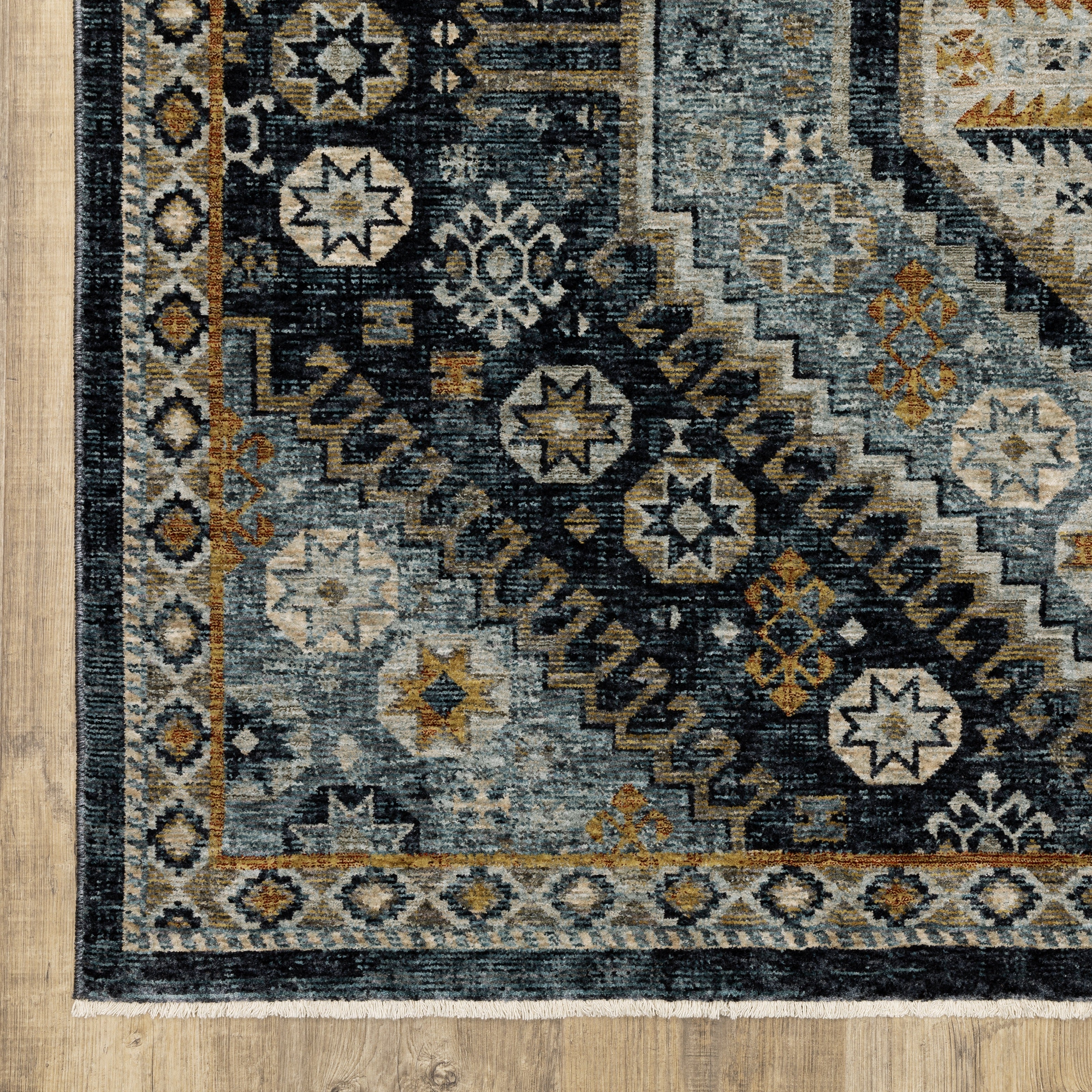 Aberdeen 7150B Blue/ Gold Traditional Area Rug by Oriental Weavers