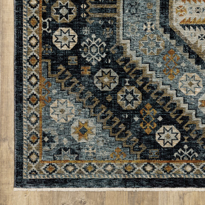 Aberdeen 7150B Blue/ Gold Traditional Area Rug by Oriental Weavers