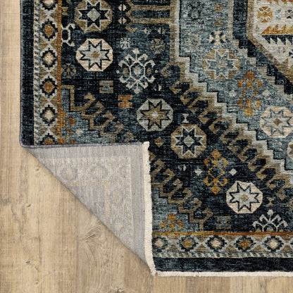 Aberdeen 7150B Blue/ Gold Traditional Area Rug by Oriental Weavers