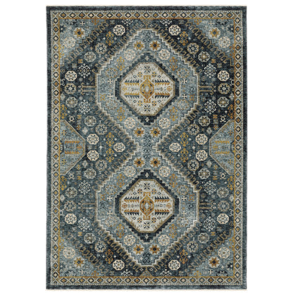 Aberdeen 7150B Blue/ Gold Traditional Area Rug by Oriental Weavers