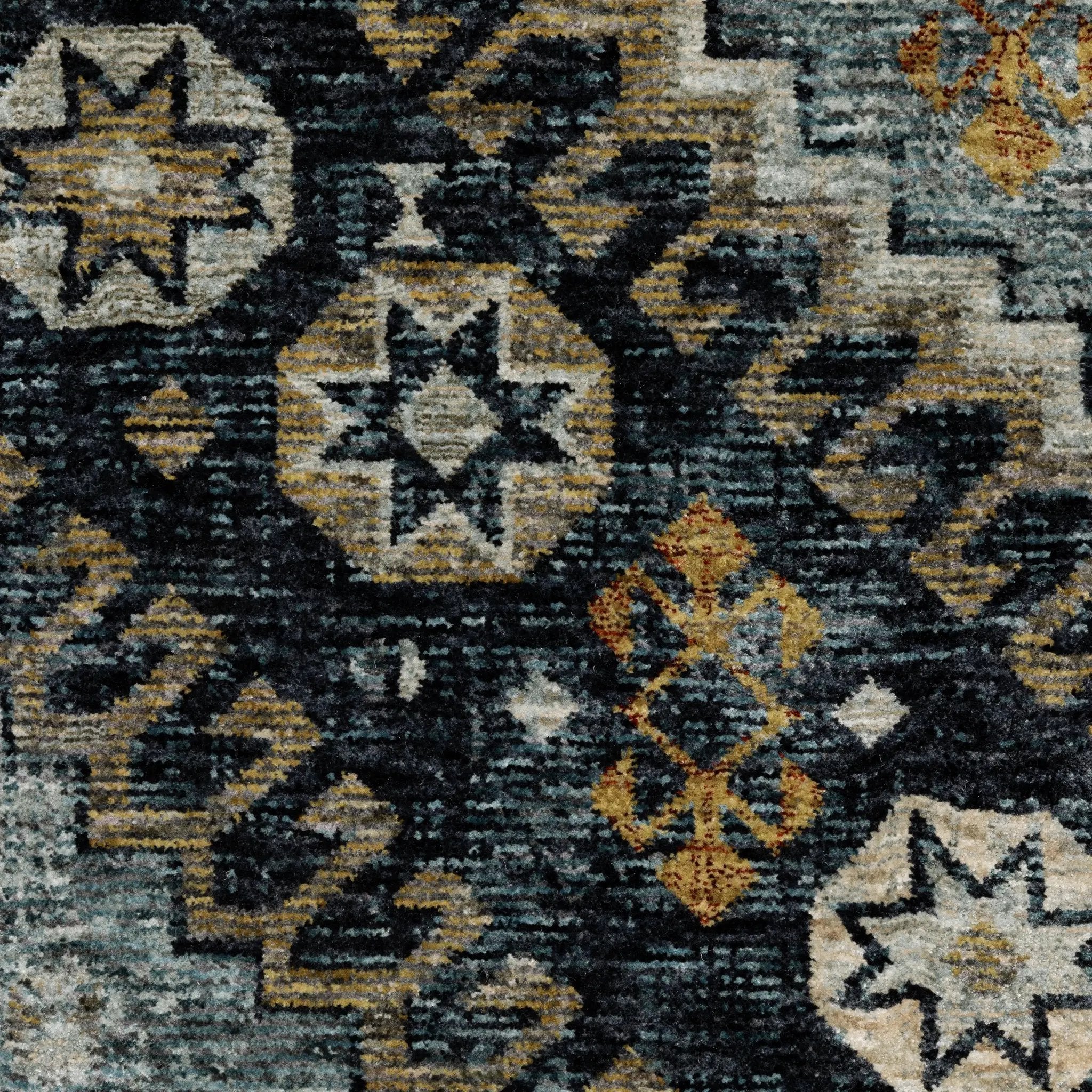 Aberdeen 7150B Blue/ Gold Area Rug by Oriental Weavers