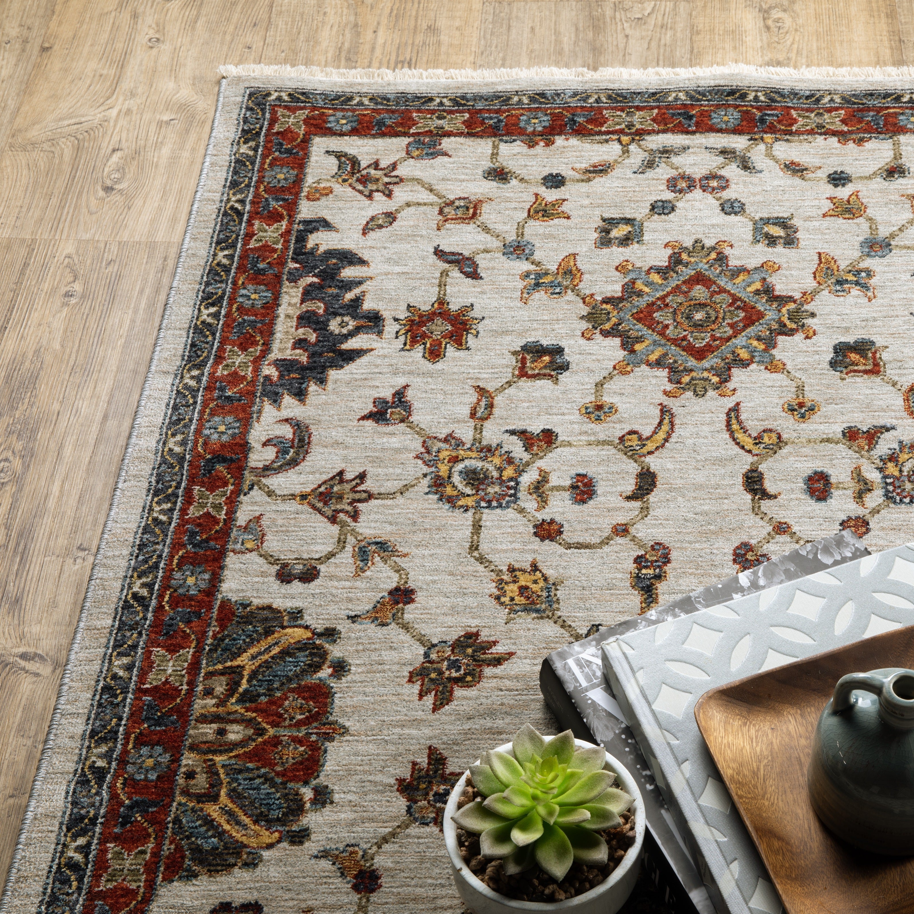 Aberdeen 751W1 Ivory/ Multi Traditional Area Rug by Oriental Weavers