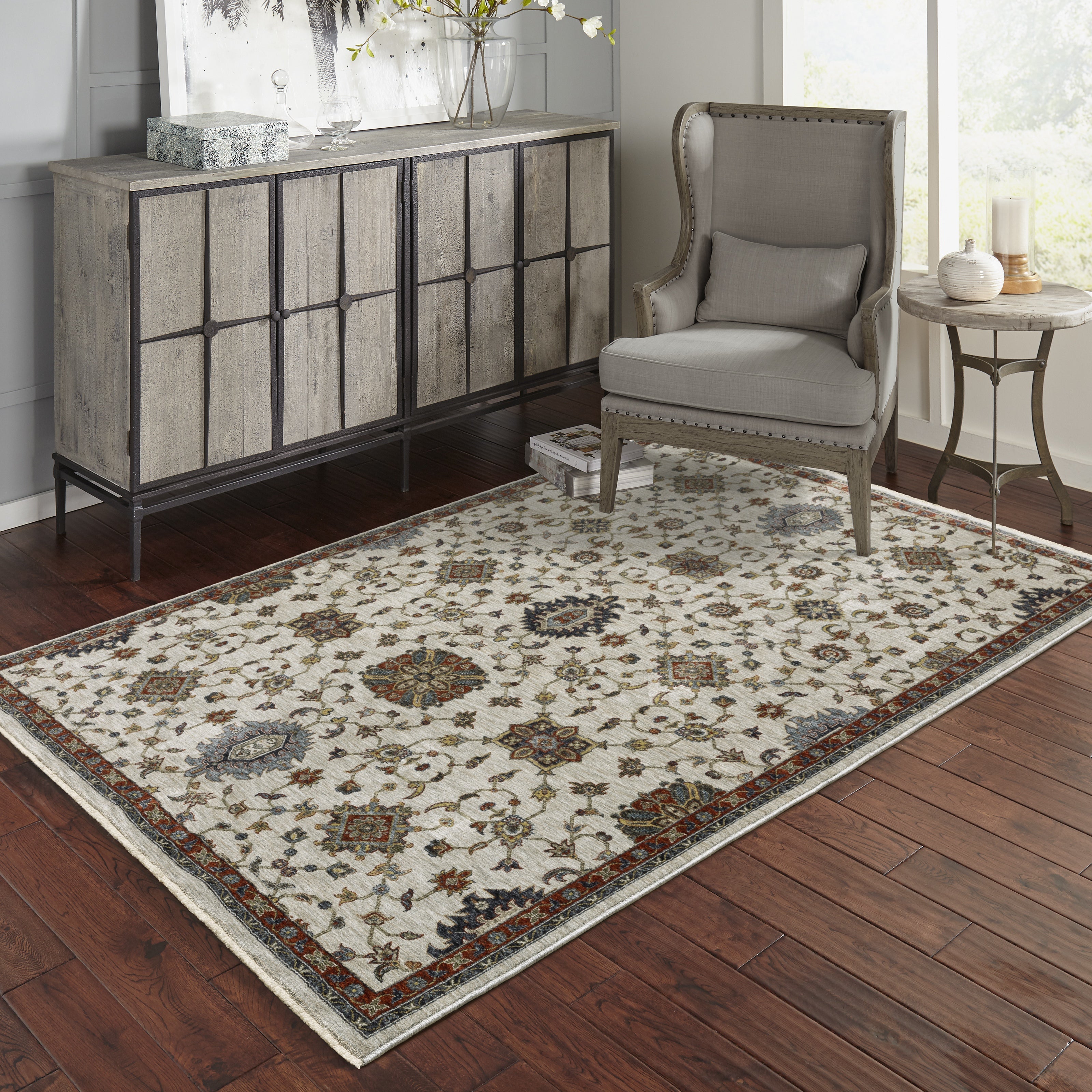 Aberdeen 751W1 Ivory/ Multi Traditional Area Rug by Oriental Weavers