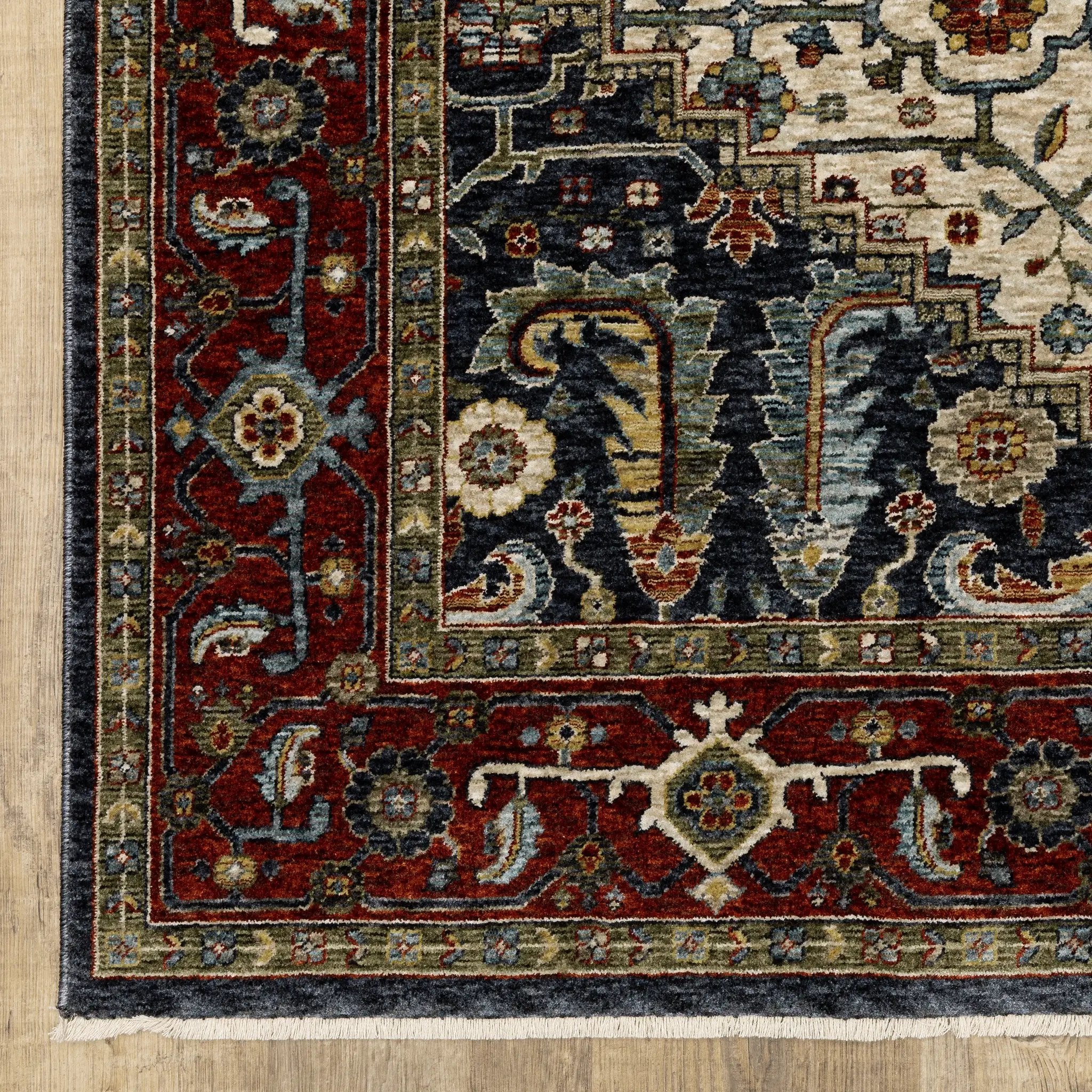 Aberdeen 752W1 Ivory/ Red Area Rug by Oriental Weavers