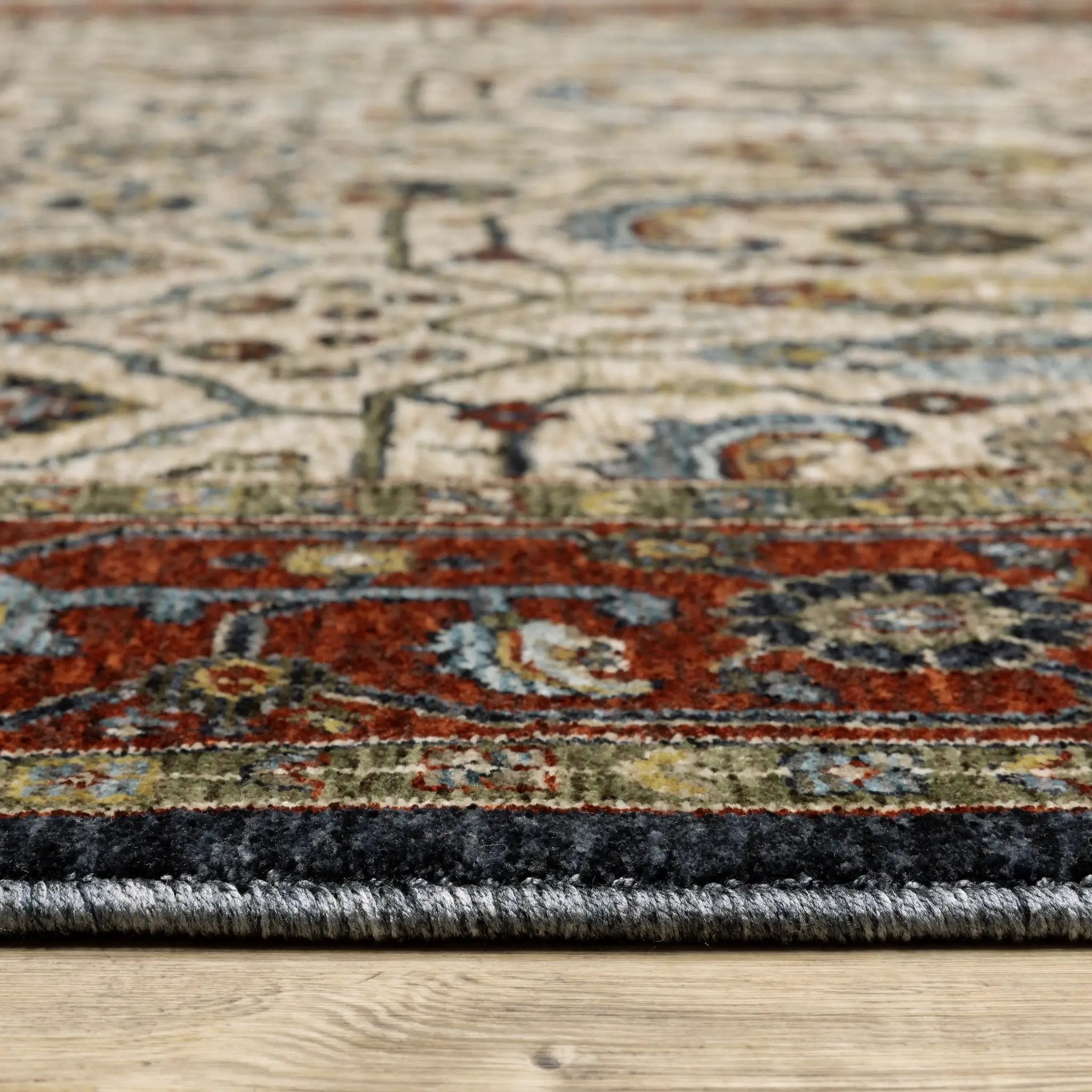 Aberdeen 752W1 Ivory/ Red Area Rug by Oriental Weavers