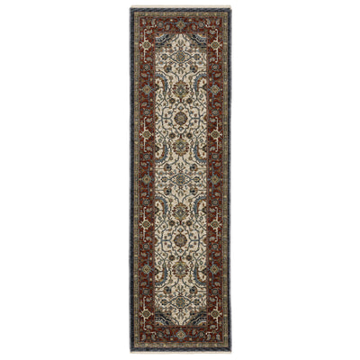 Aberdeen 752W1 Ivory/ Red Traditional Area Rug by Oriental Weavers