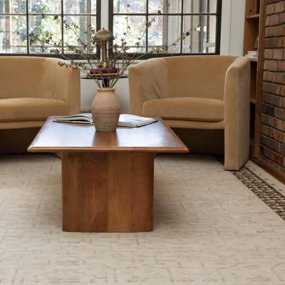 Acacia ACA02 Beige/Brown neutral traditional area rug with layered beige and brown tones, muted accent colors, and cotton fringe.