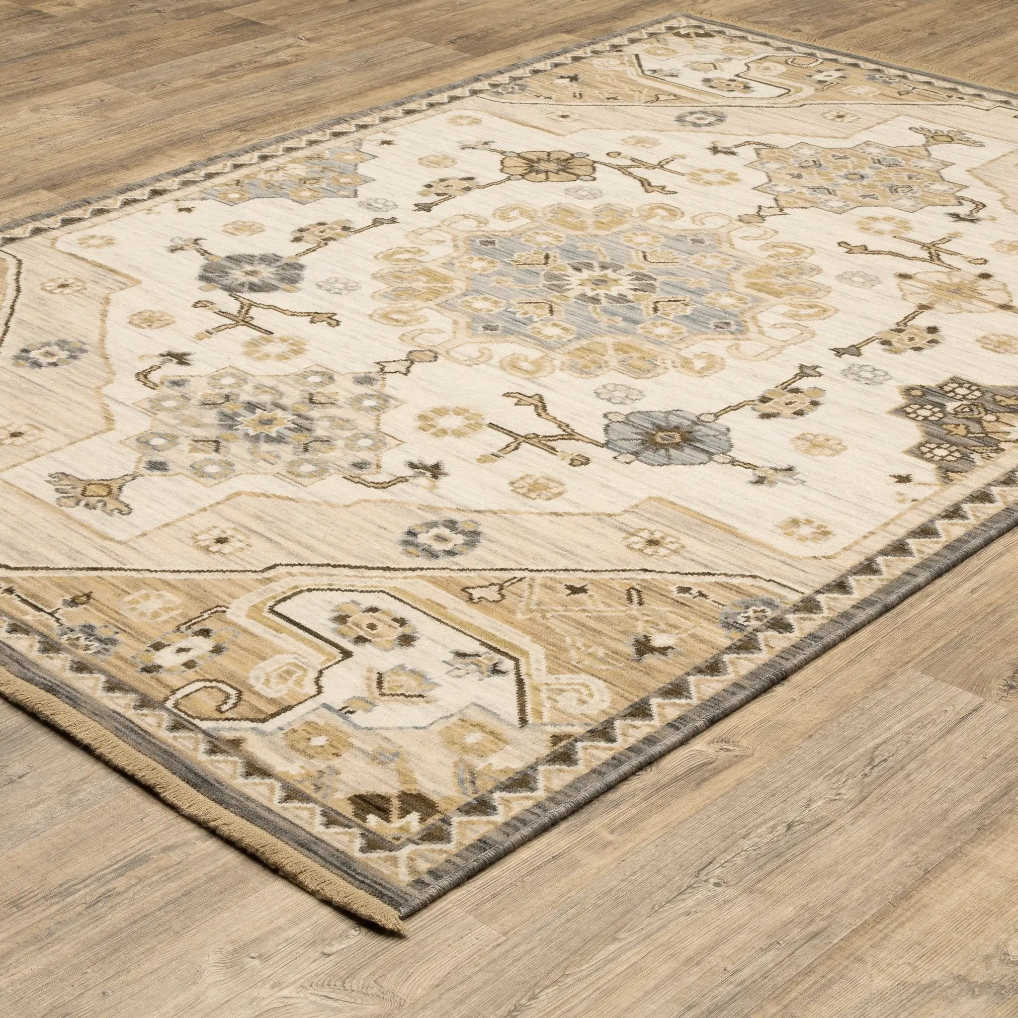 Acacia ACA03 Tan/ Grey Area Rug by Oriental Weavers