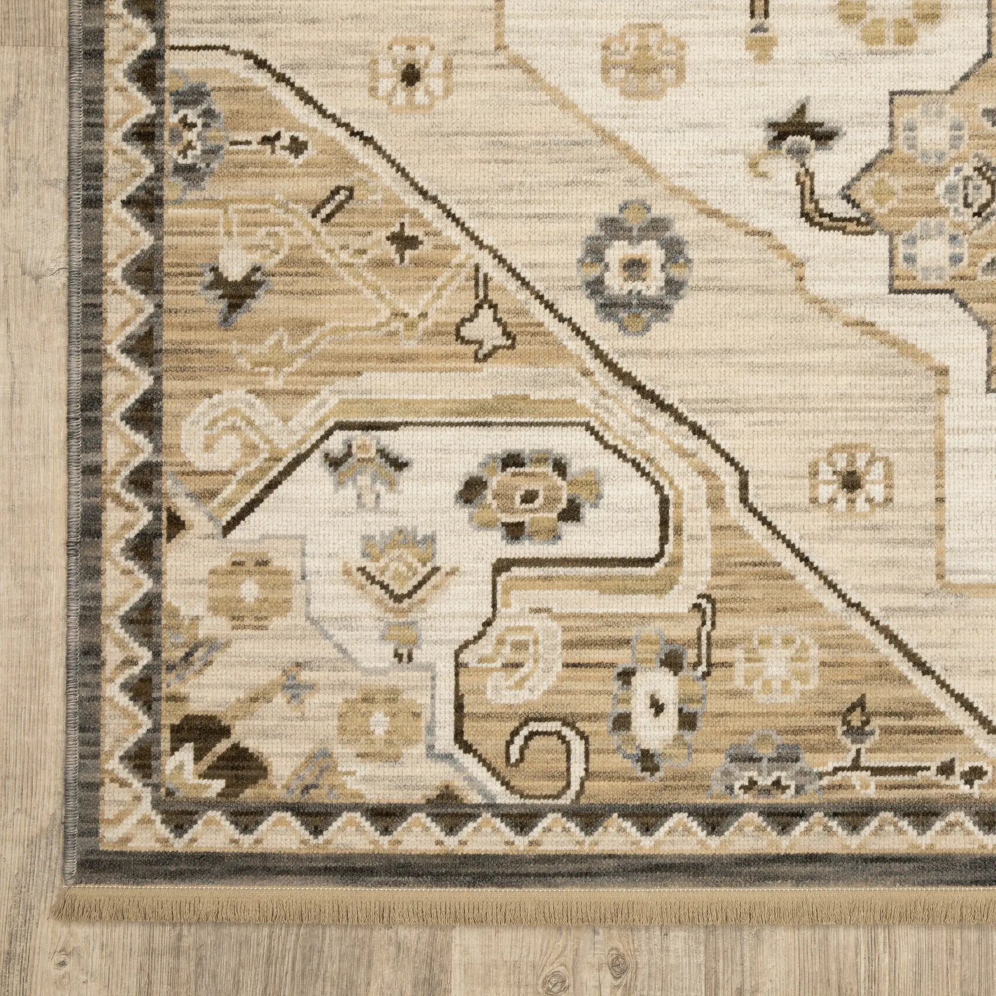 Acacia ACA03 Tan/ Grey Area Rug by Oriental Weavers