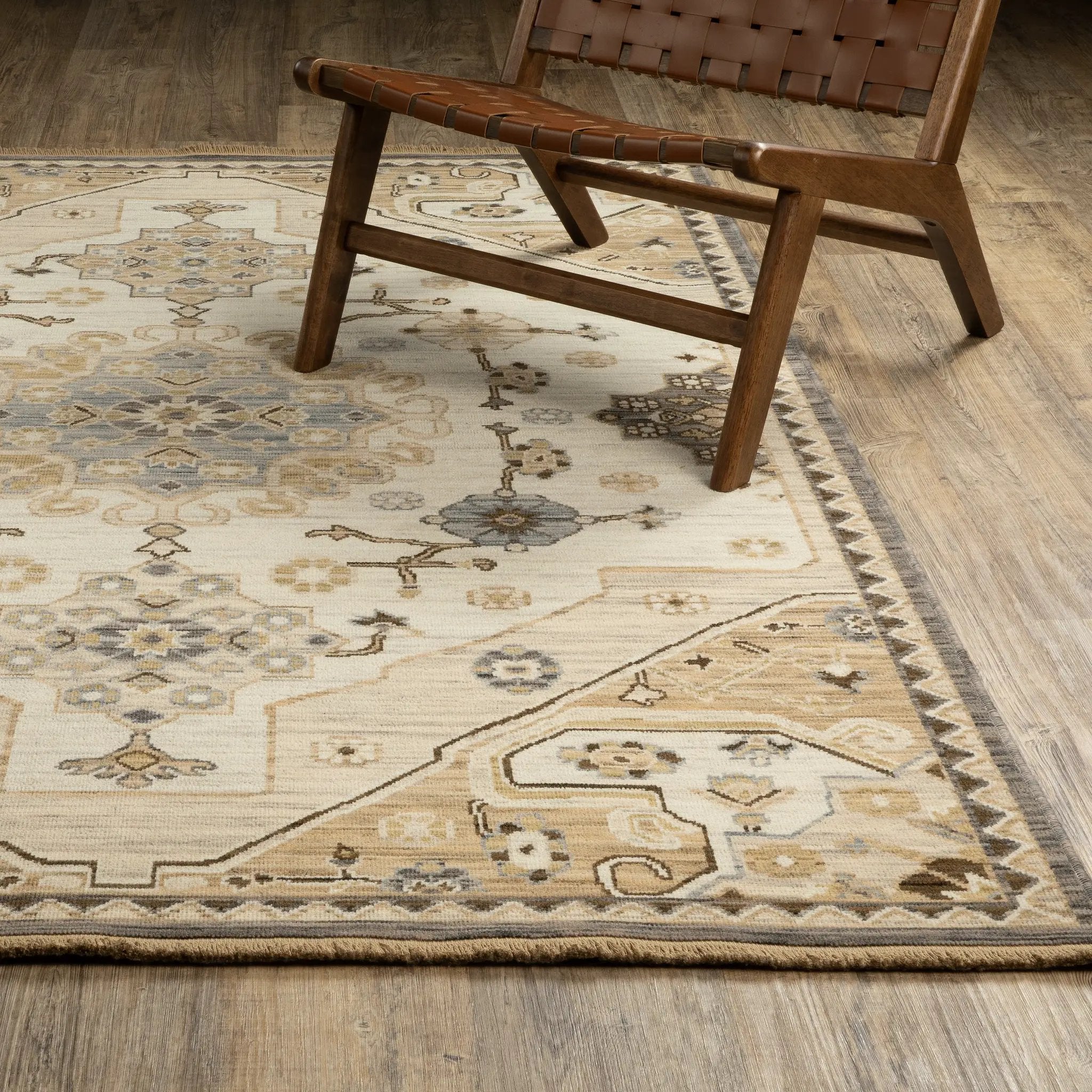 Acacia ACA03 Tan/ Grey Area Rug by Oriental Weavers