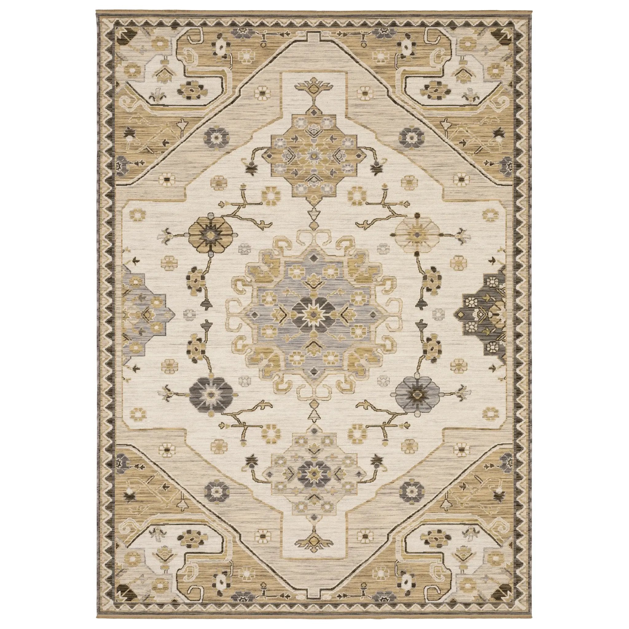 Acacia ACA03 Tan/ Grey Area Rug by Oriental Weavers