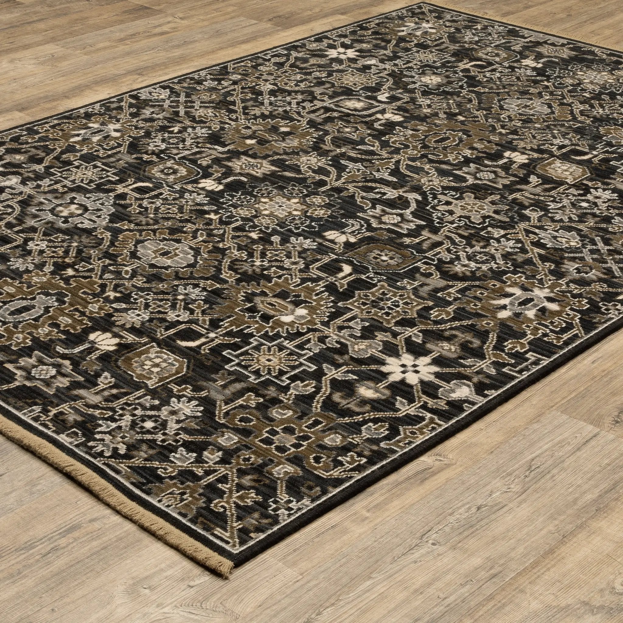 Acacia ACA05 Charcoal/Tan Area Rug by Oriental Weavers