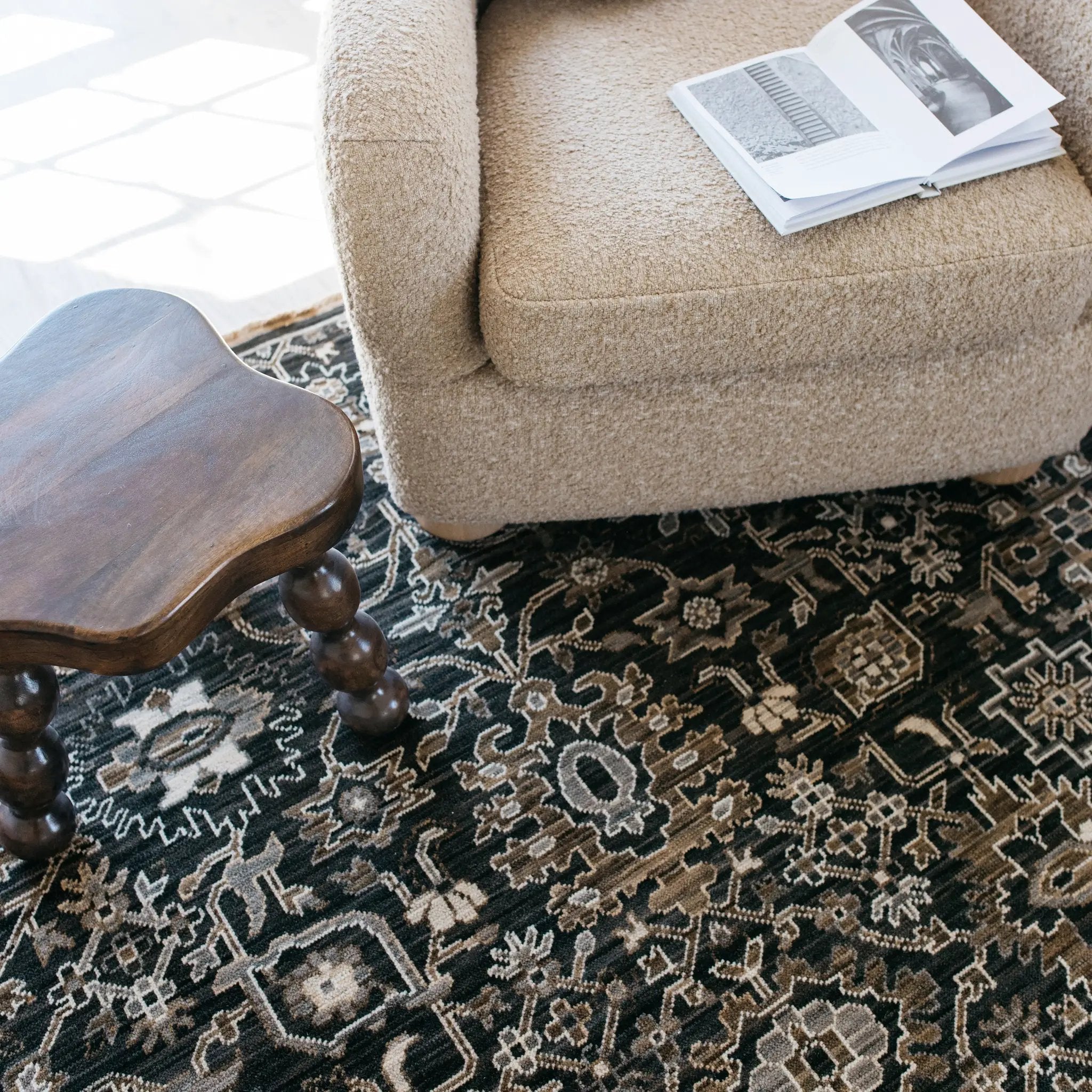 Acacia ACA05 Charcoal/Tan Area Rug by Oriental Weavers