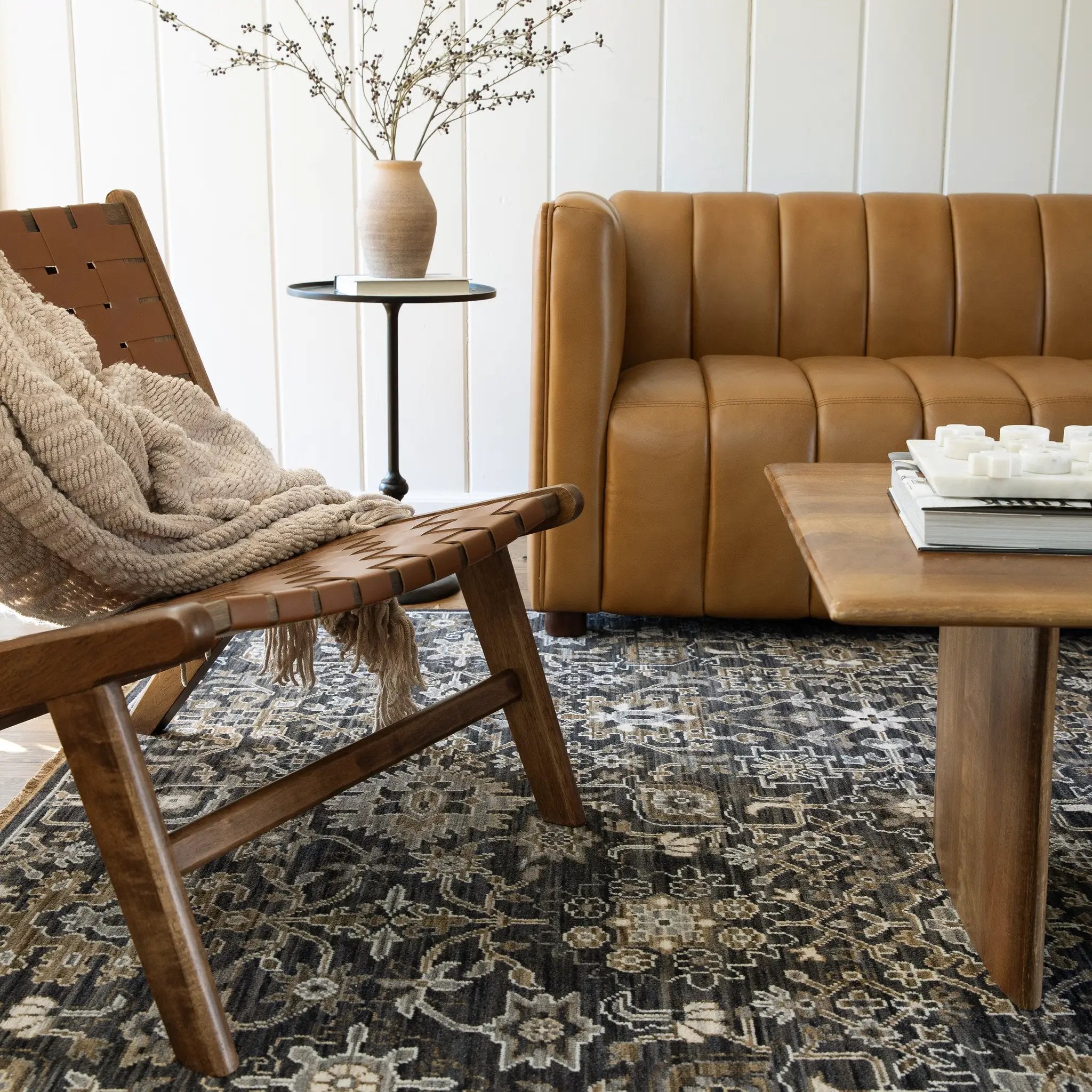 Acacia ACA05 Charcoal/Tan Area Rug by Oriental Weavers