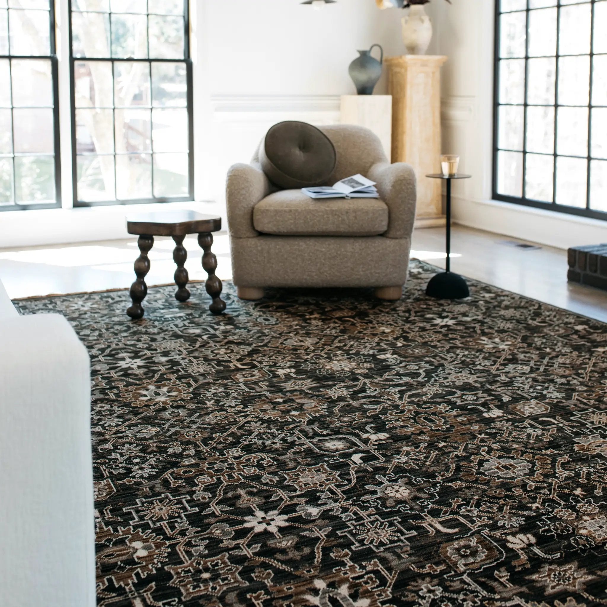 Acacia ACA05 Charcoal/Tan Area Rug by Oriental Weavers