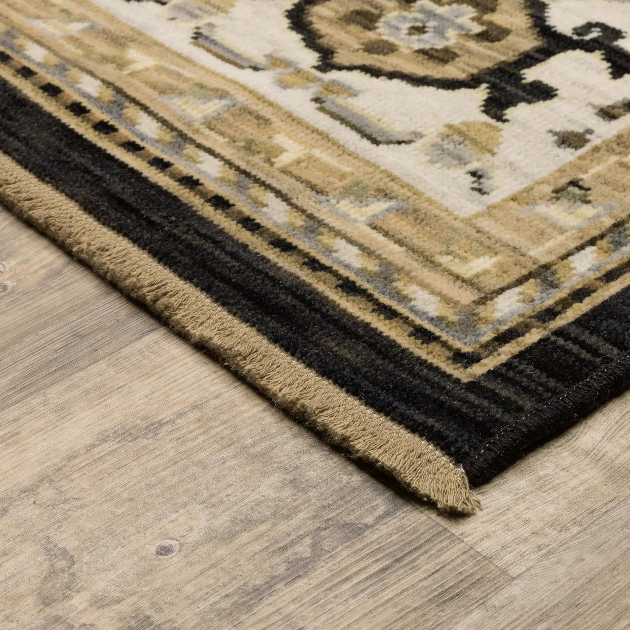 Acacia ACA08 Tan/ Black Area Rug by Oriental Weavers