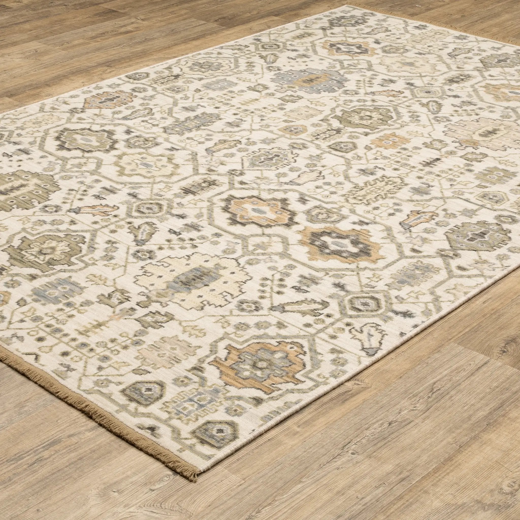 Acacia ACA16 Ivory/ Gold Area Rug by Oriental Weavers