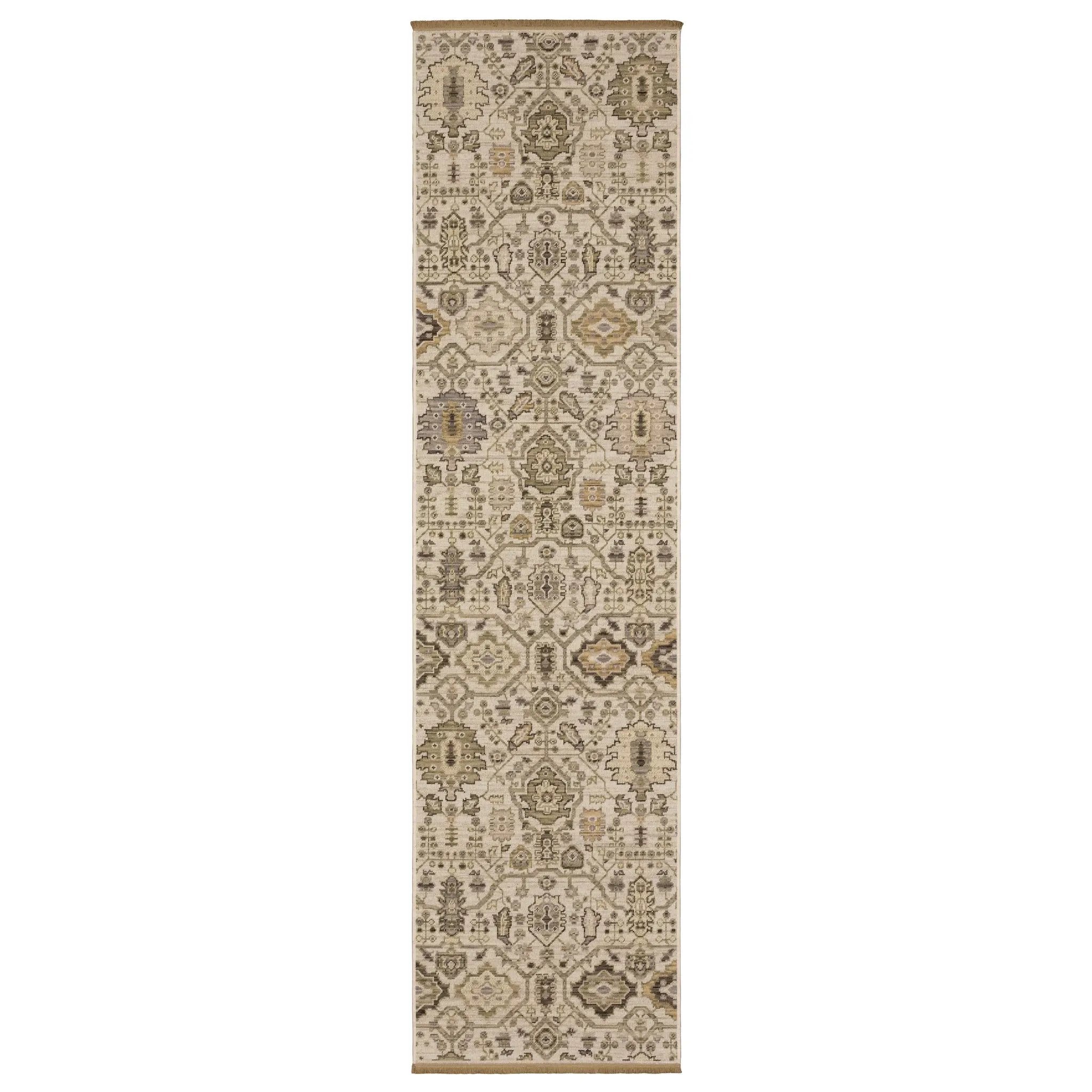 Acacia ACA16 Ivory/ Gold Area Rug by Oriental Weavers
