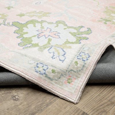 Addison ADD04 Pink/ Green Area Rug
