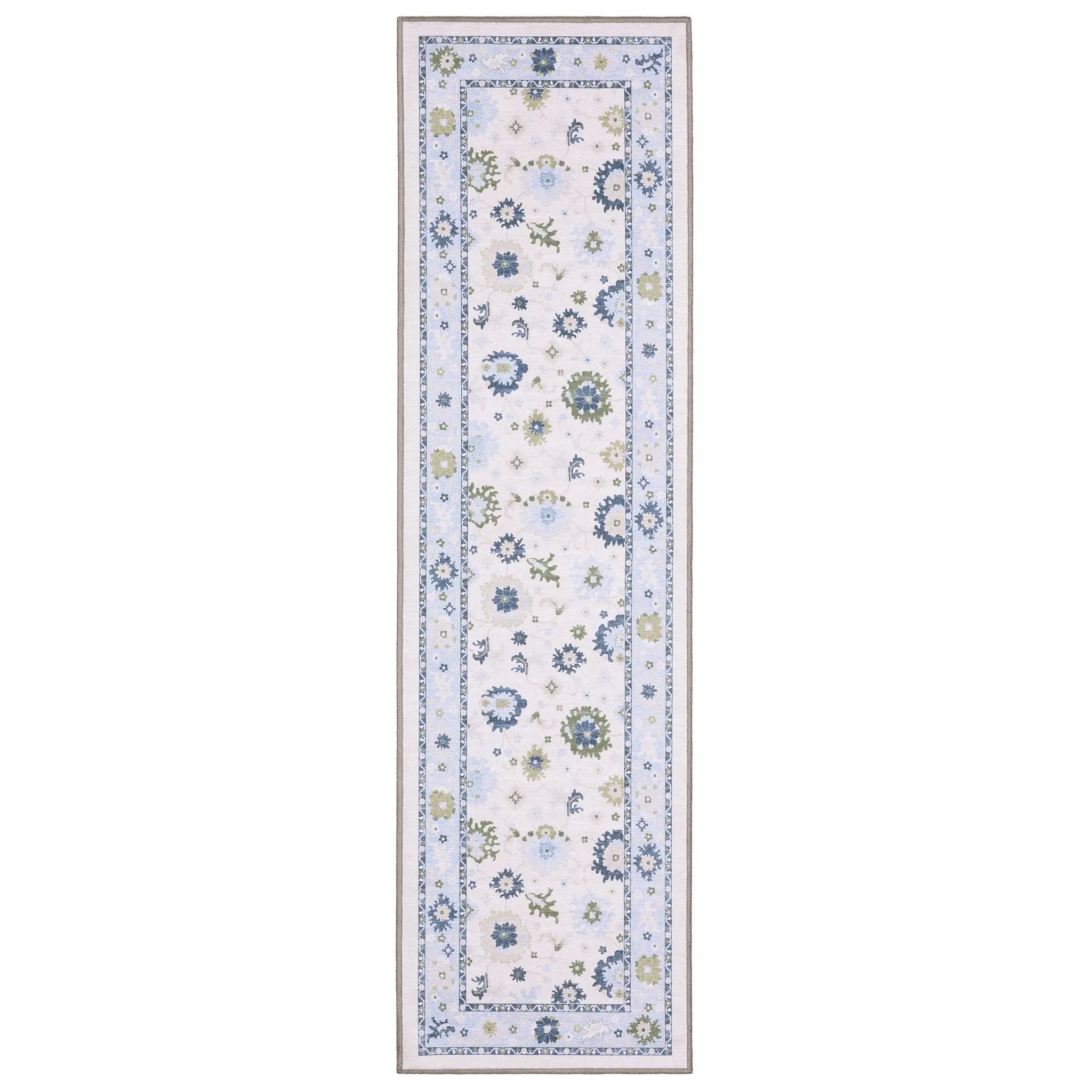 Addison ADD05 White/Blue Area Rug by Oriental Weavers