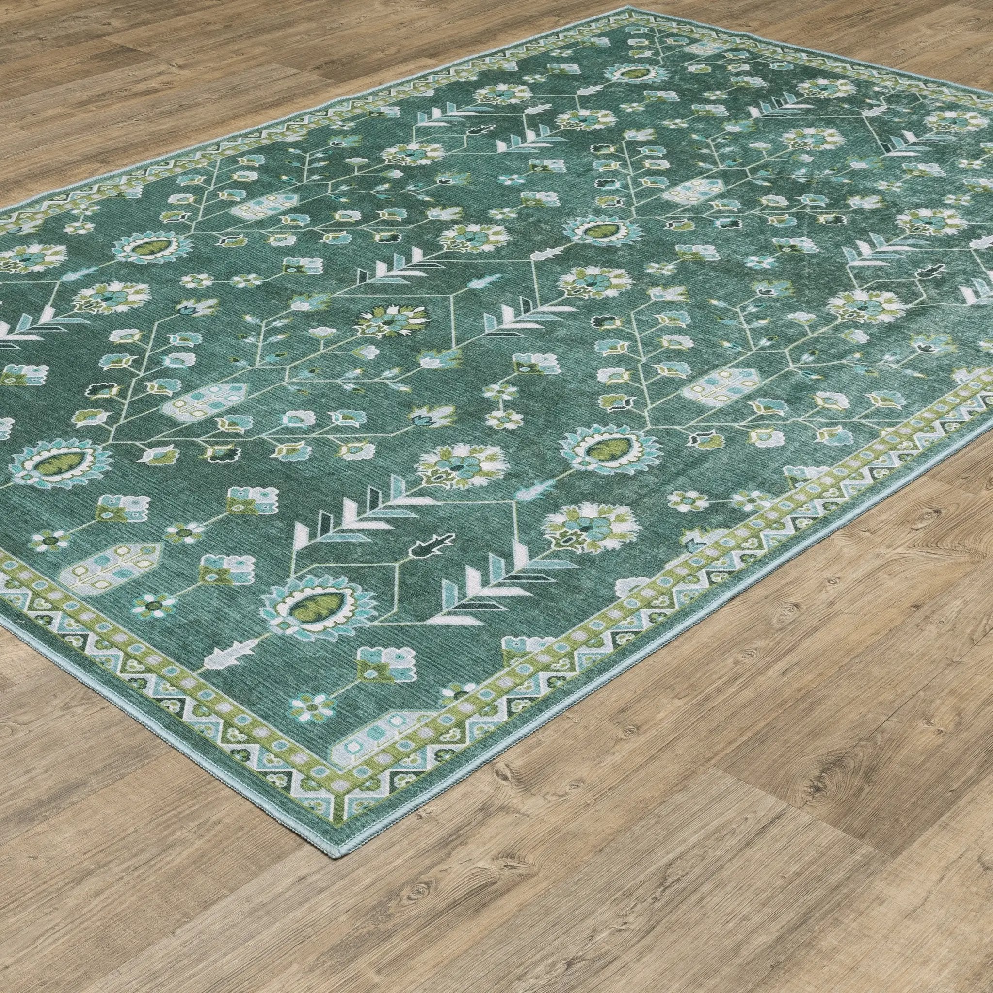 Addison ADD08 Teal/ Green Area Rug by Oriental Weavers