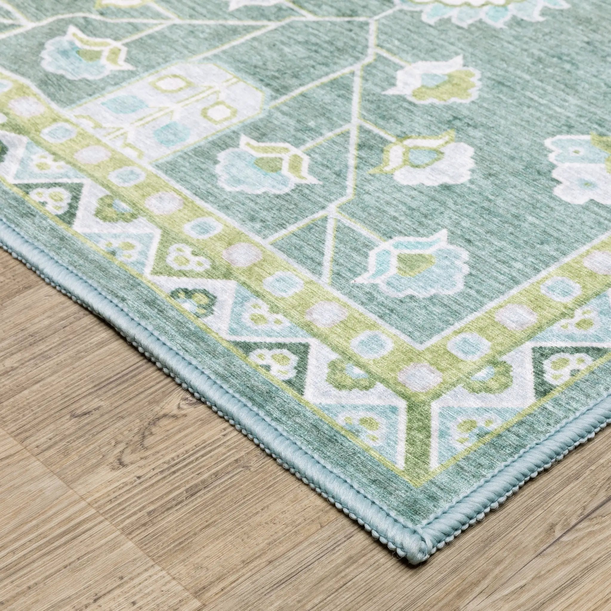 Addison ADD08 Teal/ Green Area Rug by Oriental Weavers