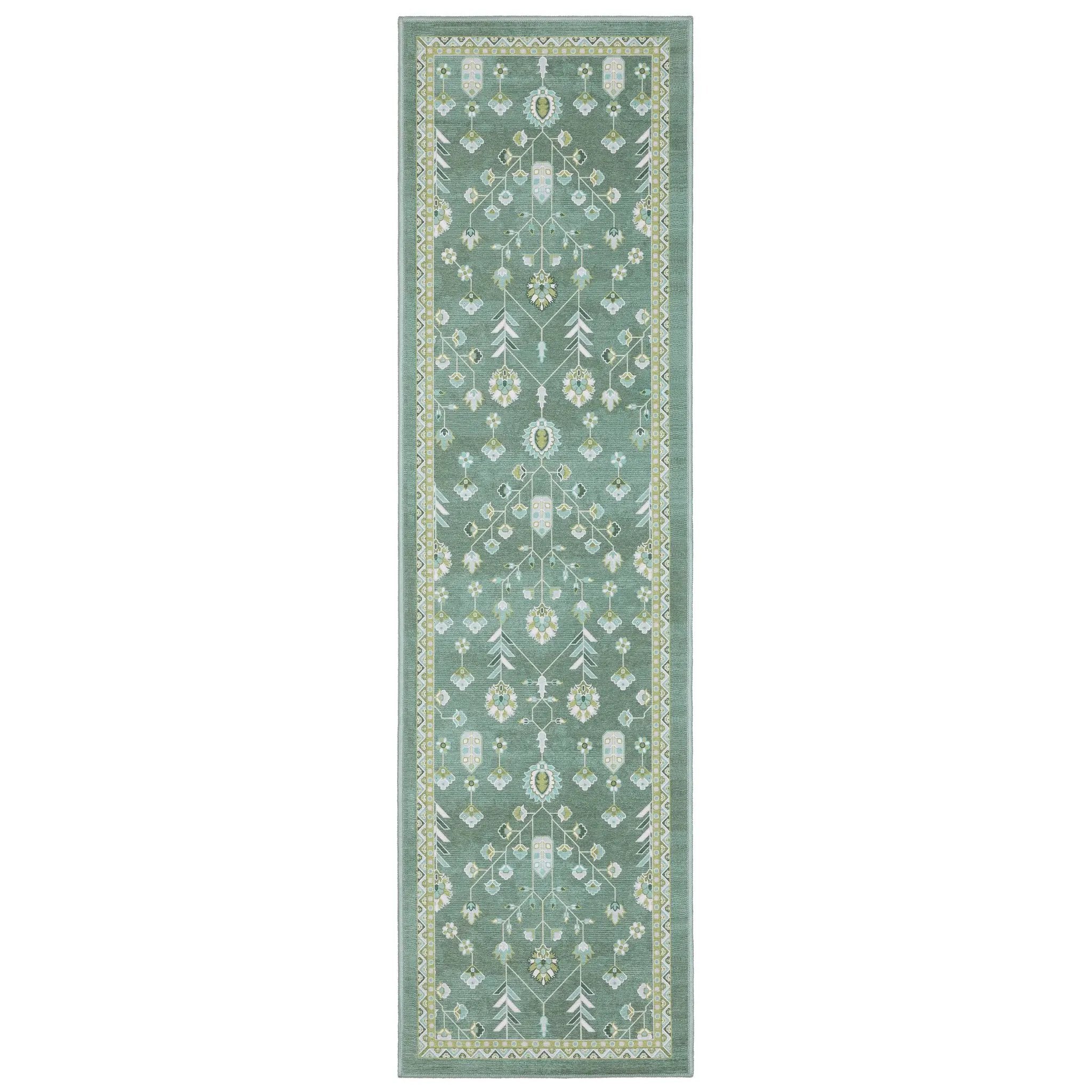 Addison ADD08 Teal/ Green Area Rug by Oriental Weavers