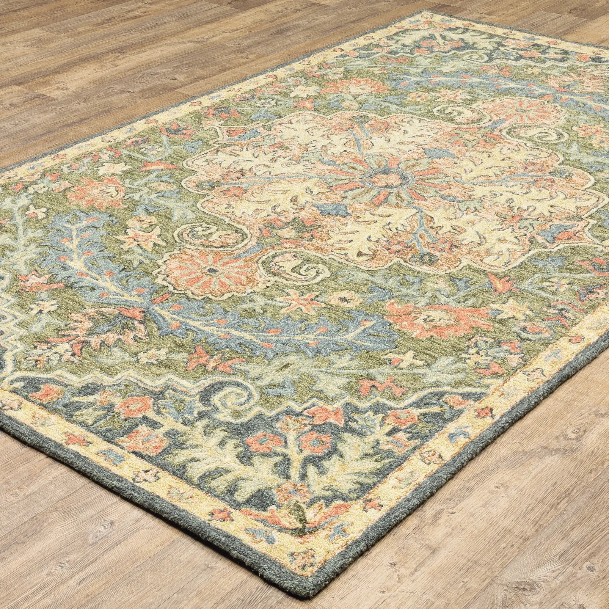 Alfresco 28401 Green/ Blue Area Rug by Oriental Weavers